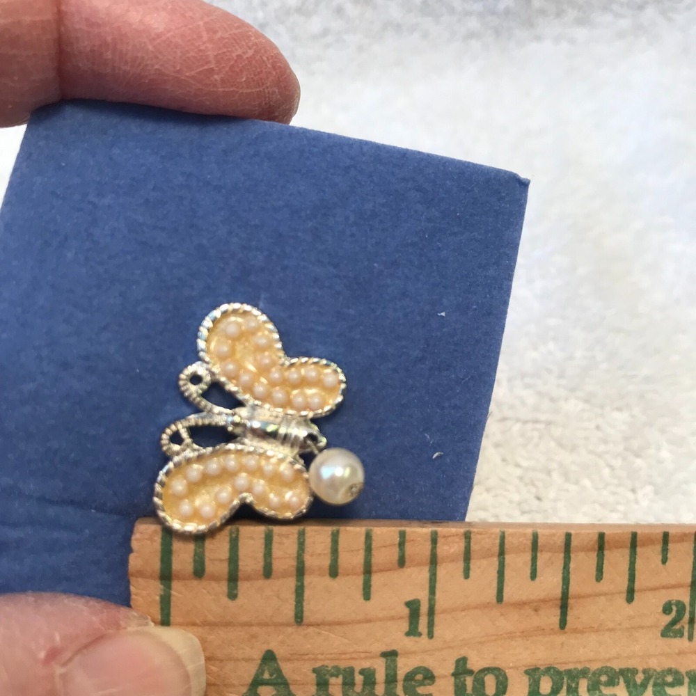 Vintage Avon 2004 Butterfly Pin Birthstone June Rhinestone - Picture 8 of 10